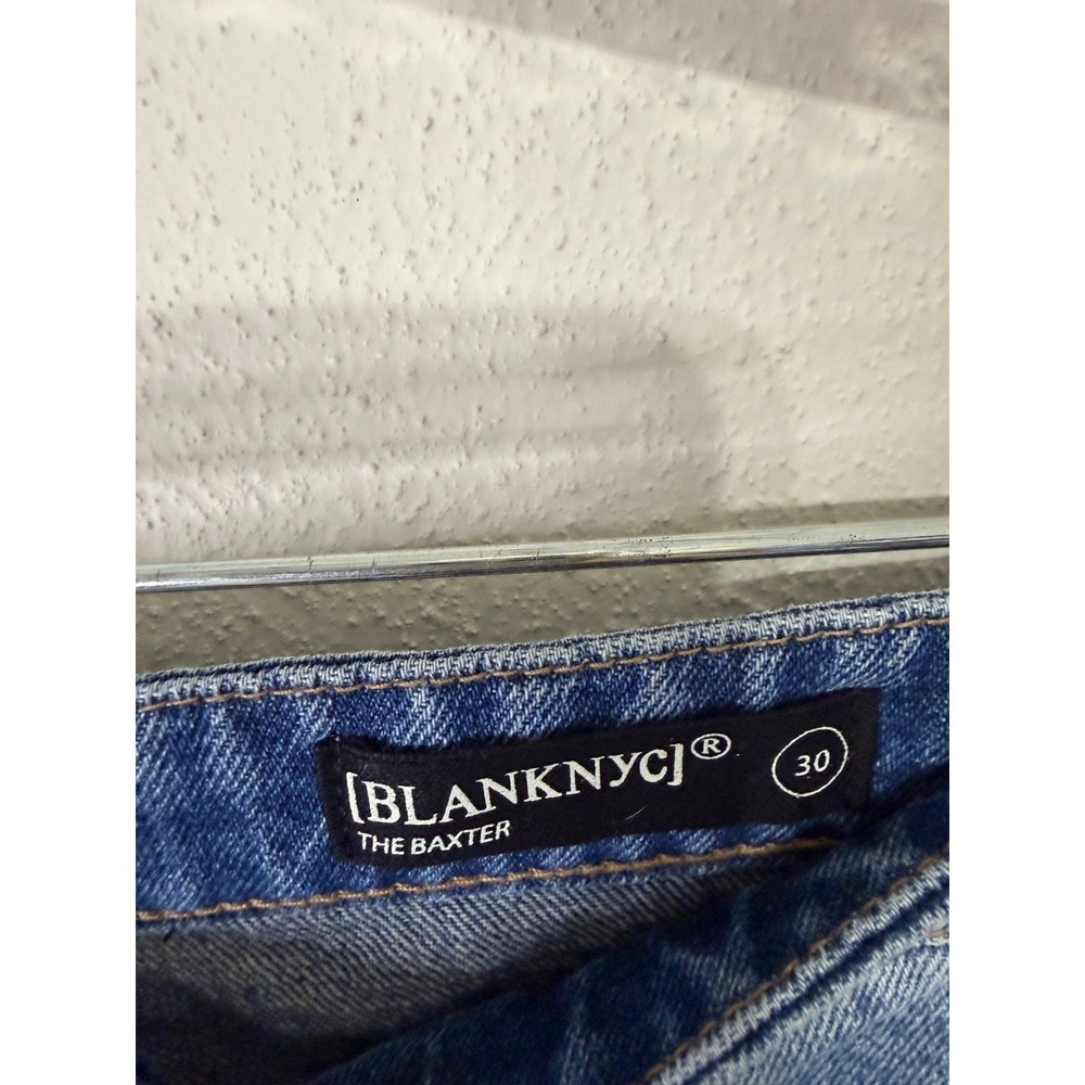 BlankNYC The Baxter Ribcage Straight Leg Jeans High Rise Size 30 Distressed - Picture 8 of 14